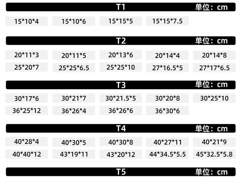 paper boxes specification