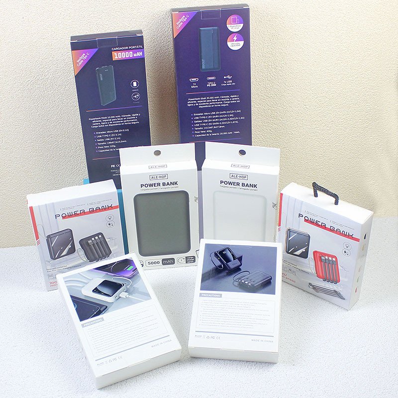 electronics packaging boxes for power bank paper boxes