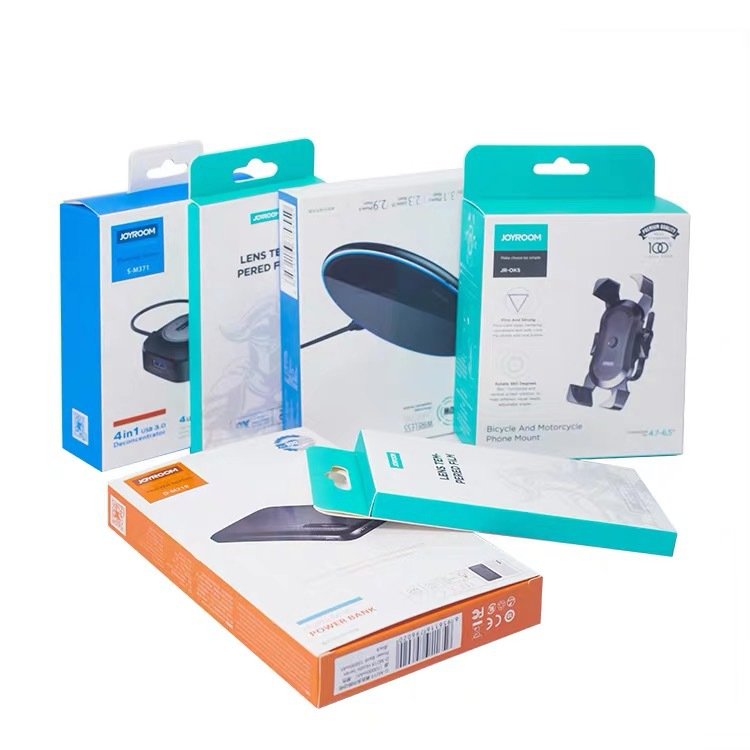 custom cardboard hook paper boxes for Electronics