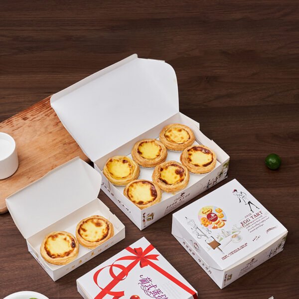 custom high quality food paper boxes for egg tart
