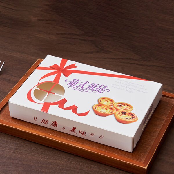 custom high quality paper boxes for egg tart