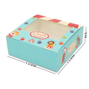 Custom cardboard paper Packaging Boxes Eco-friend Cake Paper Boxes with PVC window