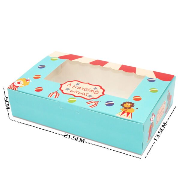 Custom cardboard paper Packaging Boxes Eco-friend Cake Paper Boxes with PVC window