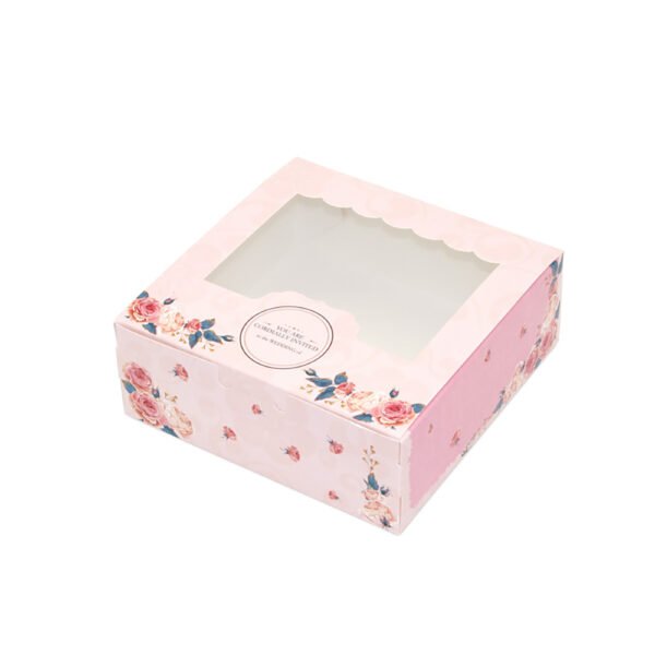 Custom cardboard Packaging Boxes Eco-friend Cake Paper Boxes with PVC window