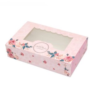 Custom cardboard Packaging Boxes Eco-friend Cake Paper Boxes with PVC window