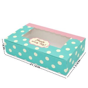 Custom white cardboard Packaging Boxes Eco-friend Cake Paper Boxes with PVC window