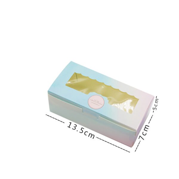 Custom white cardboard Packaging Boxes Eco-friend Cake Paper Boxes with PVC window