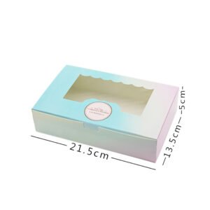 Custom white cardboard Packaging Boxes Eco-friend Cake Paper Boxes