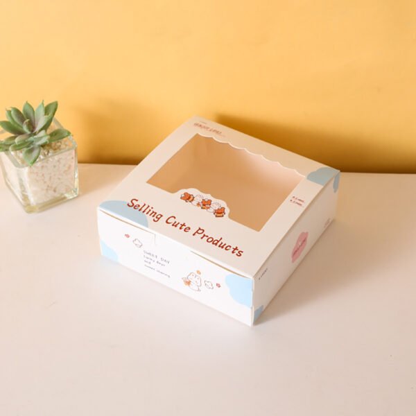 Custom Fast Food Packaging Boxes Eco-friend Cake Paper Boxes