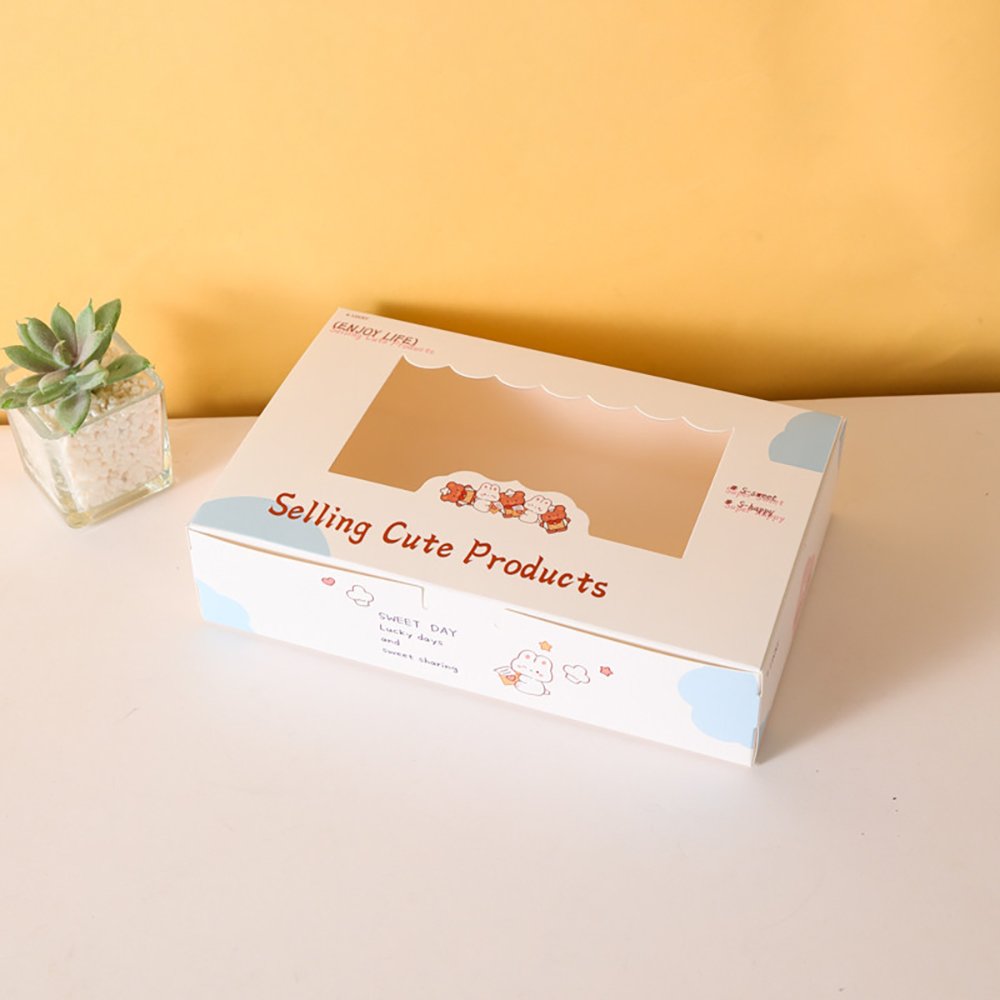 Custom Fast Food Packaging Boxes Eco-friend Cake Paper Boxes