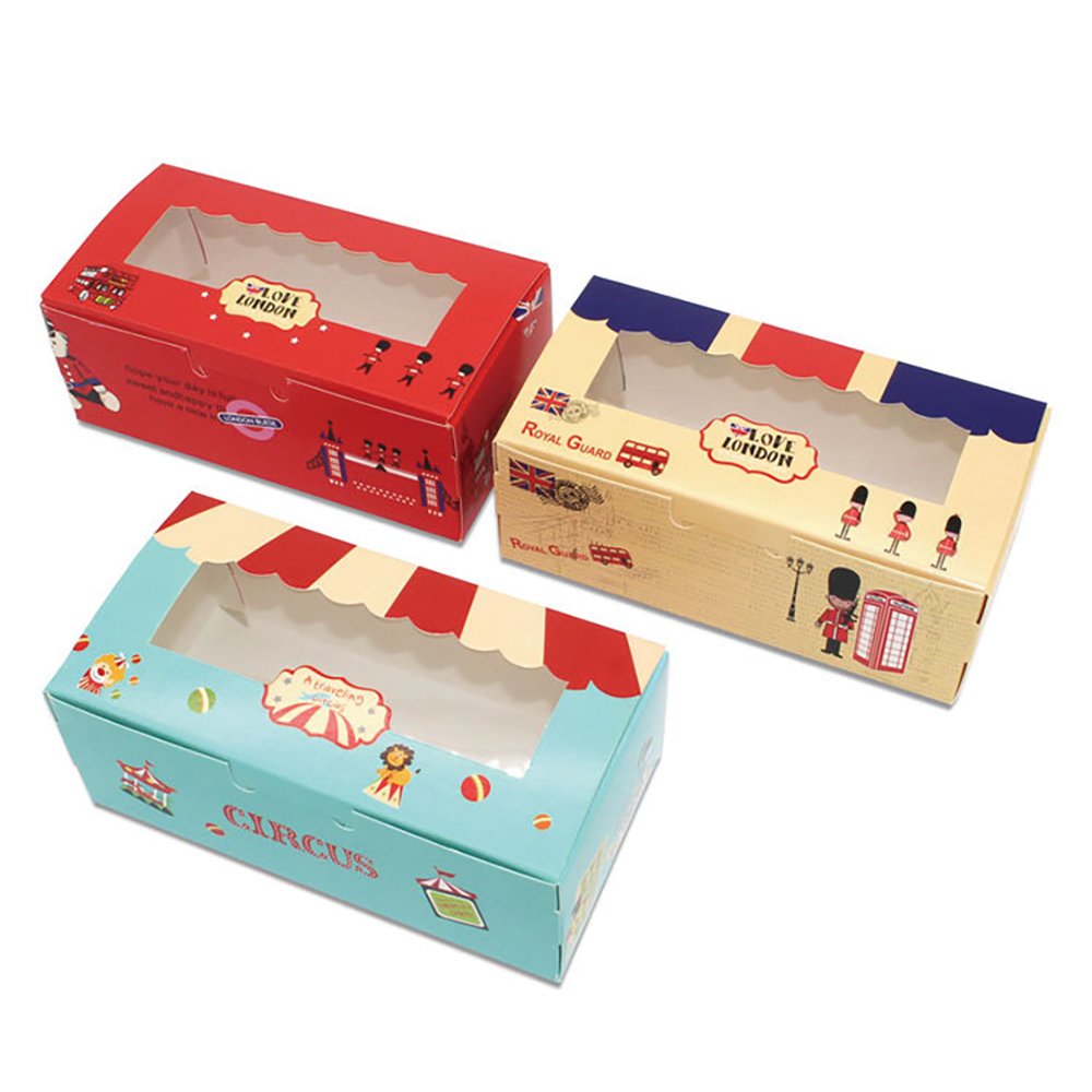 Custom Fast Food Packaging Boxes Eco-friend Cake Paper Boxes