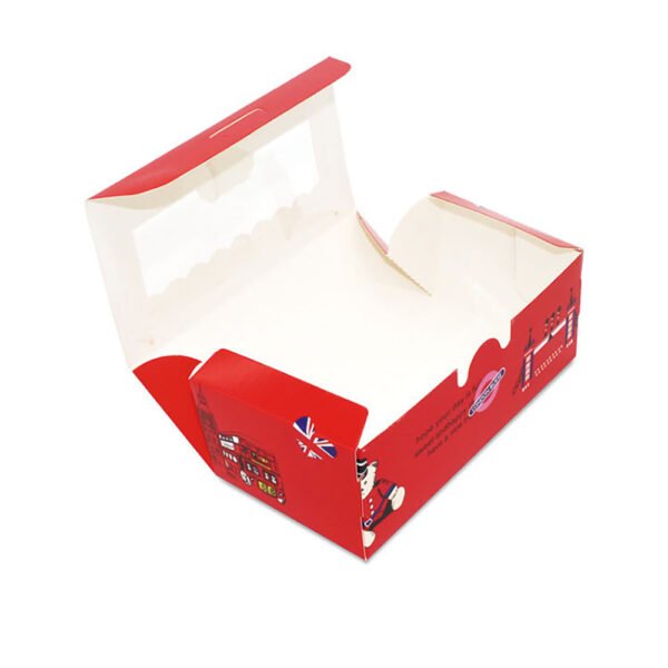 Custom Fast Food Packaging Boxes Eco-friend Cake Paper Boxes