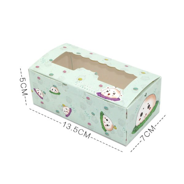 Custom cardboard paper Packaging Boxes Eco-friend Cake Paper Boxes with PVC window