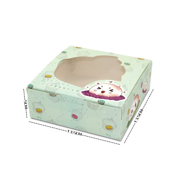 Custom cardboard paper Packaging Boxes Eco-friend Cake Paper Boxes with PVC window