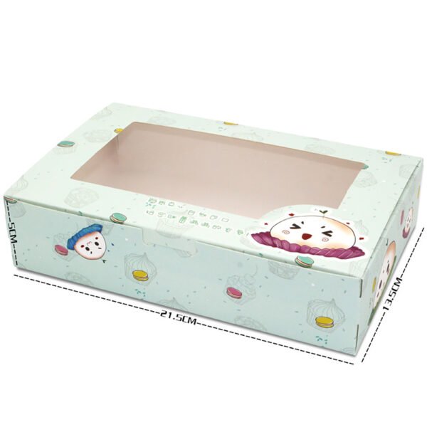 Custom cardboard paper Packaging Boxes Eco-friend Cake Paper Boxes with PVC window