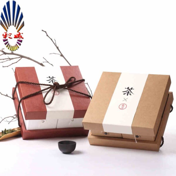 custom double door paper boxes for tea packaging boxes