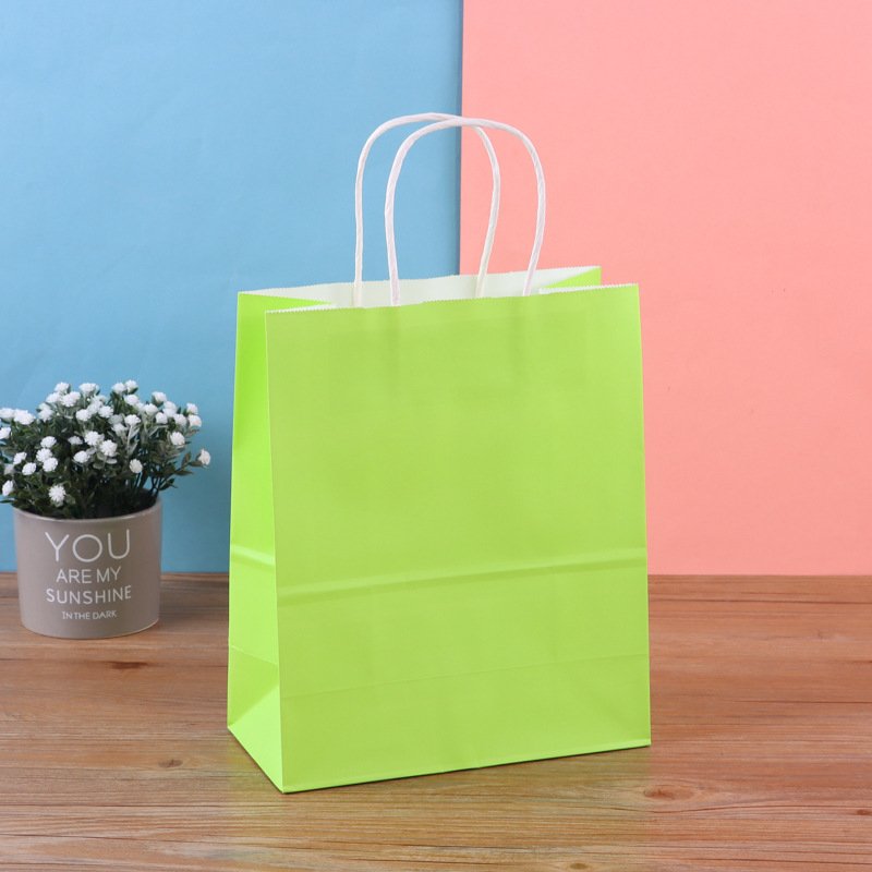 colorful Kraft Paper Bags Custom Logo Printing Colorful Shopping Bag