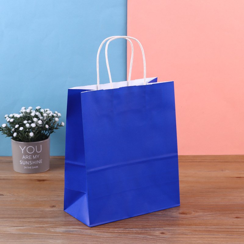 colorful Kraft Paper Bags Custom Logo Printing Colorful Shopping Bag