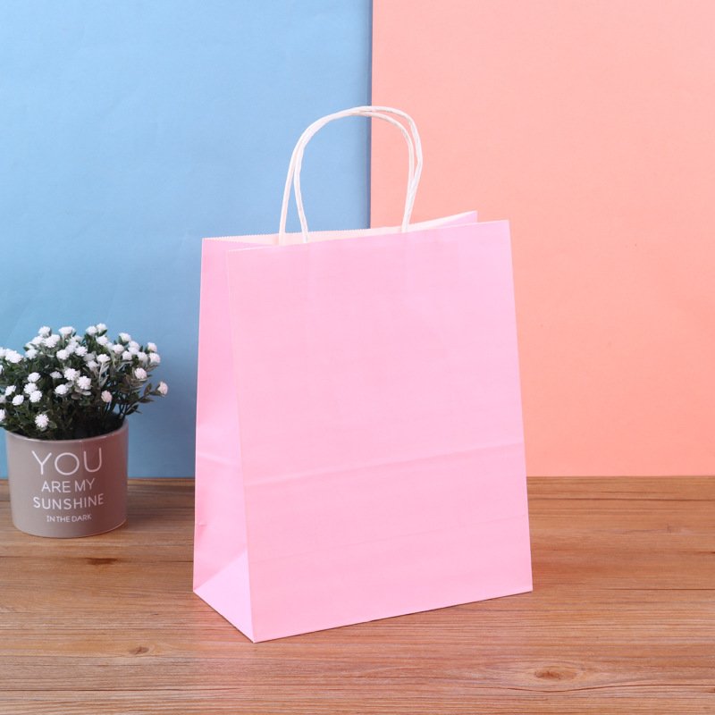 colorful Kraft Paper Bags Custom Logo Printing Colorful Shopping Bag
