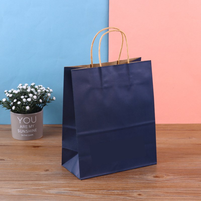 colorful Kraft Paper Bags Custom Logo Printing Colorful Shopping Bag