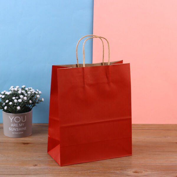 colorful Kraft Paper Bags Custom Logo Printing Colorful Shopping Bag