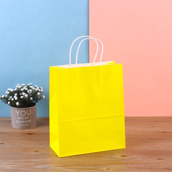 colorful Kraft Paper Bags Custom Logo Printing Colorful Shopping Bag
