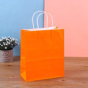 colorful Kraft Paper Bags Custom Logo Printing Colorful Shopping Bag