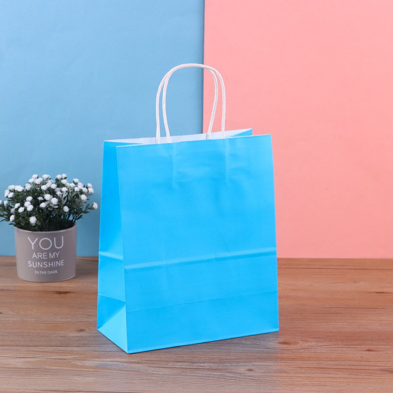 colorful Kraft Paper Bags Custom Logo Printing Colorful Shopping Bag