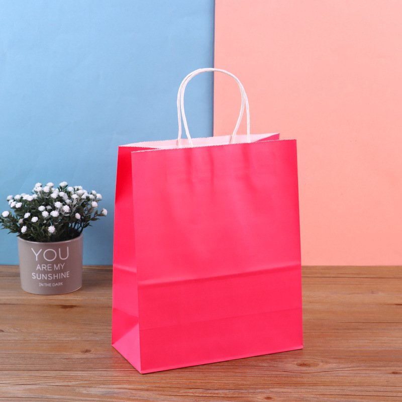 colorful Kraft Paper Bags Custom Logo Printing Colorful Shopping Bag