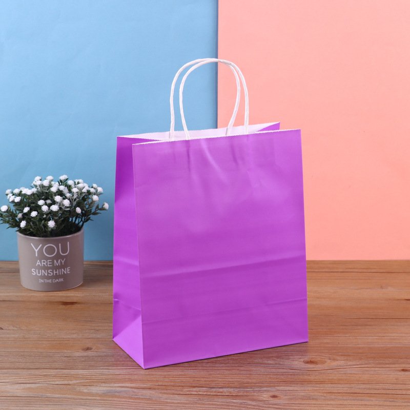 colorful Kraft Paper Bags Custom Logo Printing Colorful Shopping Bag