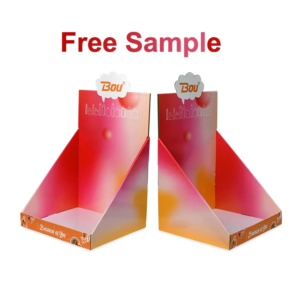 Desk Display Boxes Cardboard Paper PDQ Counter Display Rack