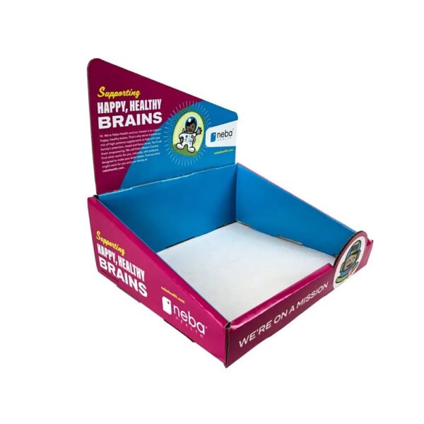 Desk Display Boxes Cardboard Paper PDQ Counter Display Rack
