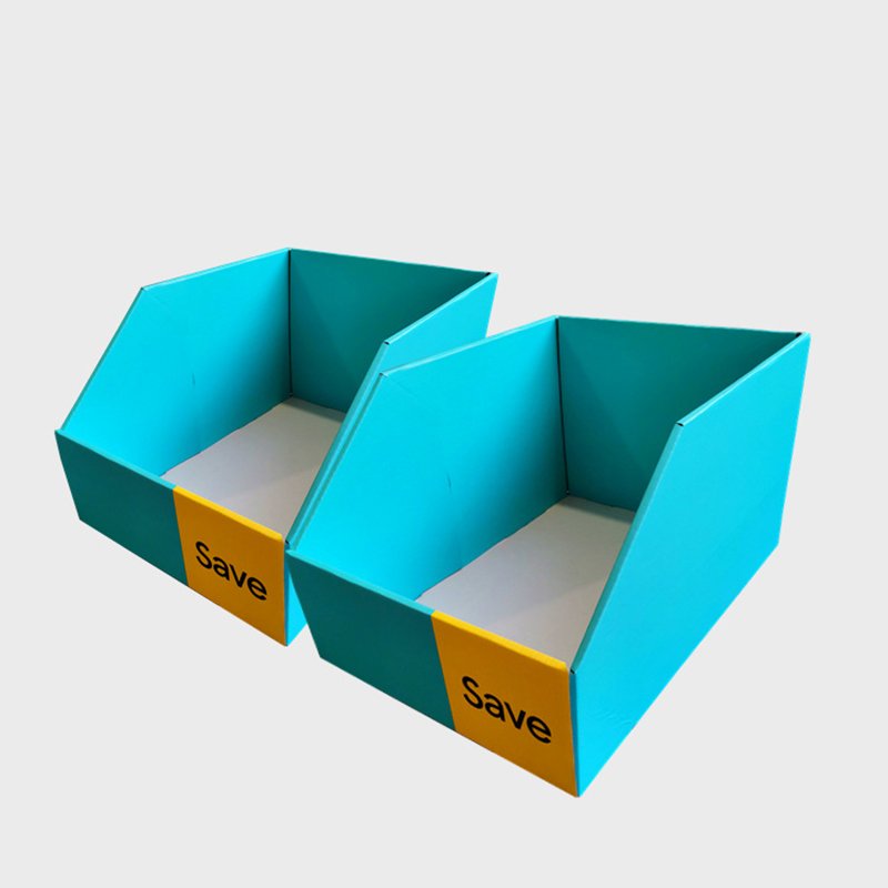 PDQ Boxes For Desk Paper Cardboard PDQ Counter Display Racks