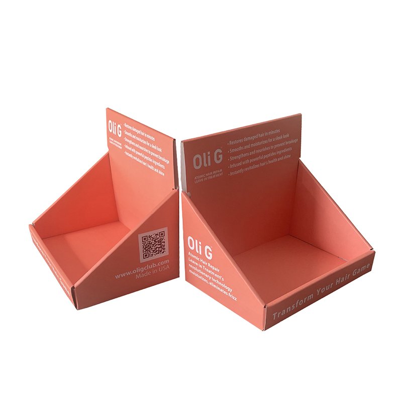 PDQ Boxes For Desk Paper Cardboard PDQ Counter Display Racks