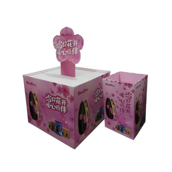 PDQ Boxes For Desk Paper Cardboard PDQ Counter Display Racks