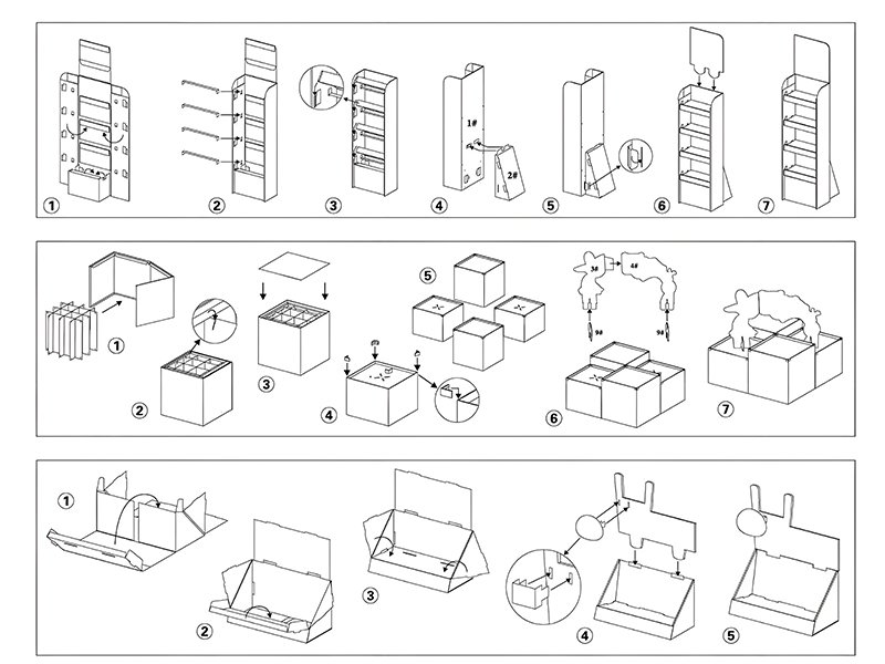 custom pop display pop paper cardboard stand floor display rack for store
