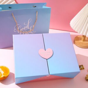 custom hard cardboard paper boxes for double door paper packaging gift boxes