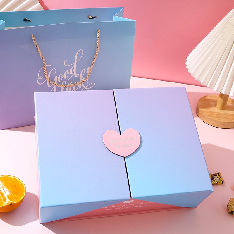 custom hard cardboard paper boxes for double door paper packaging gift boxes
