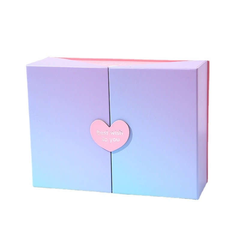 custom hard cardboard paper boxes for double door paper packaging gift boxes
