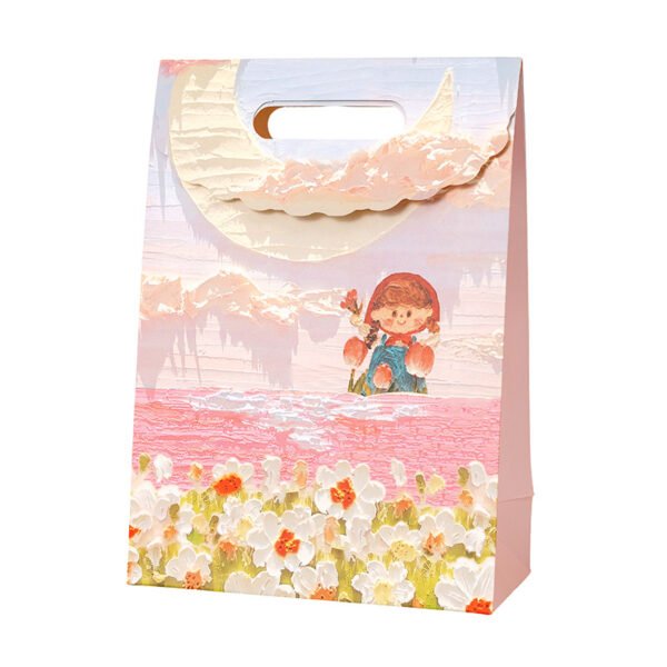 3D oil painting gift paper bags