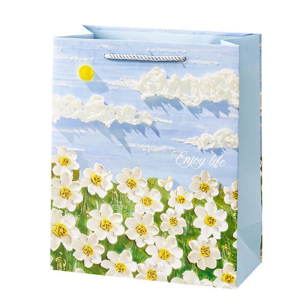 3D oil painting gift paper bags