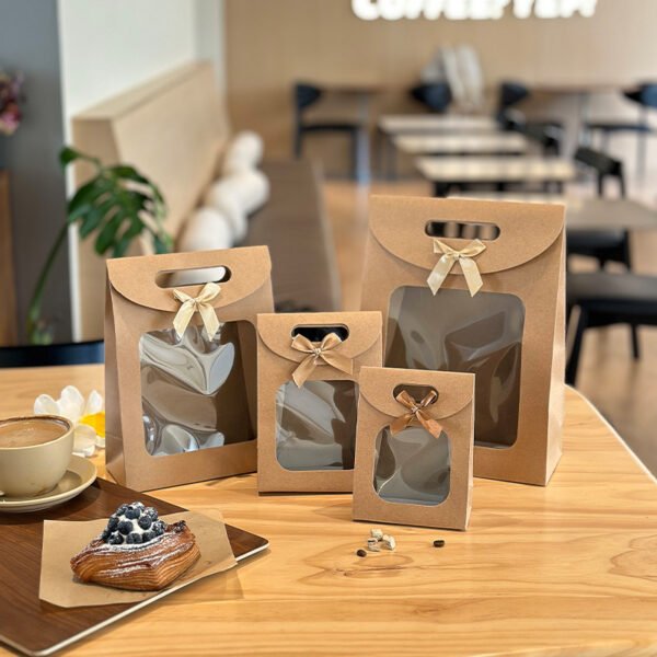 OEM Luxury craft window Paper Bags