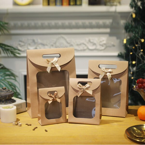 OEM Luxury craft window Paper Bags