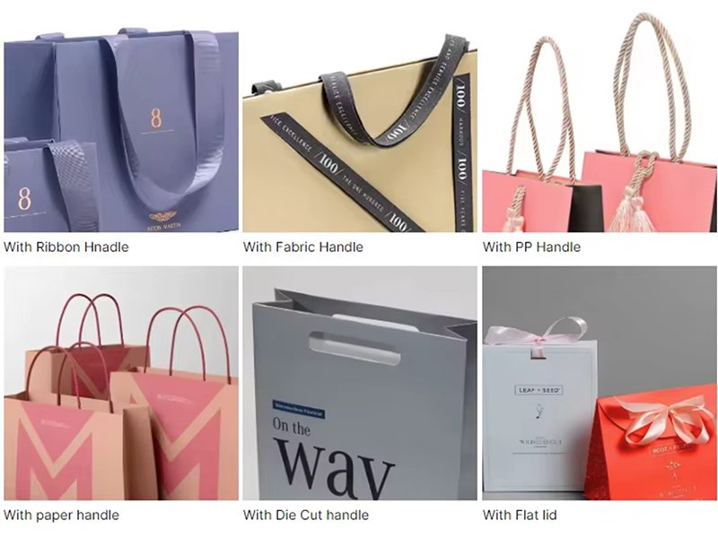 Kraft Paper Bags Custom Logo Printing Colorful Shopping Bag