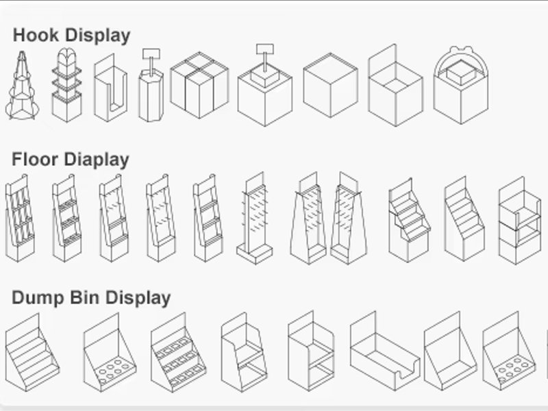 custom pop display pop paper cardboard stand floor display rack for store