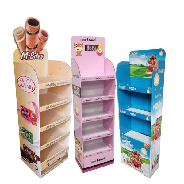 custom pop display pop paper cardboard stand floor display rack