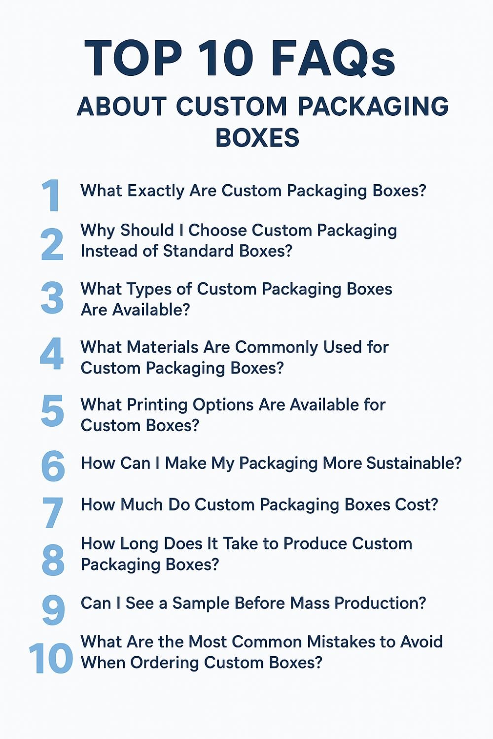 packaging boxes faqs