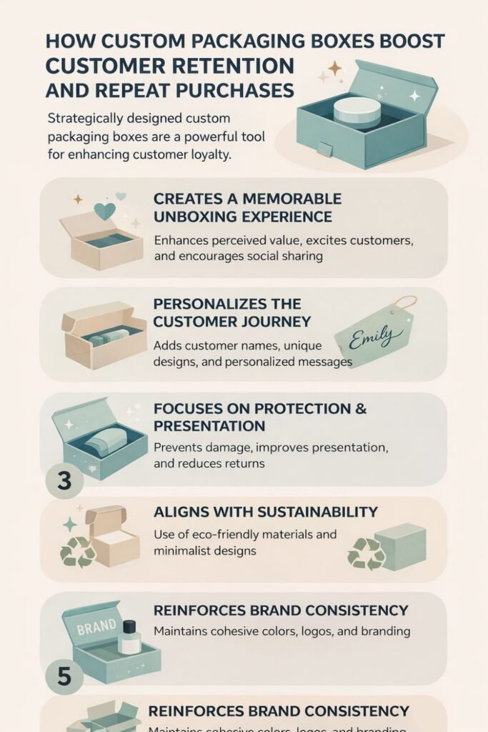 How Custom Packaging Boxes Increase Customer Retention and Repeat Purchases
