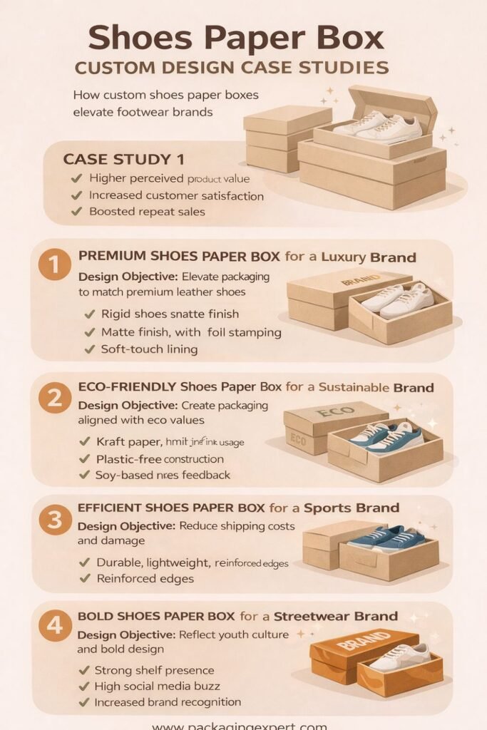 Shoes Paper Box Custom Design Case Studies: How Custom Packaging Elevates Footwear Brands